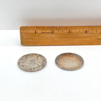 LOT 317: 1803 and 1804 Carolous IIII Dei Gratia Hisean Et Ind Rex 8 R F M Spanish Colonial Silver Coins