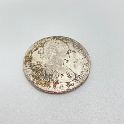 LOT 318: 1798 and 1807 Carolous IIII Dei Gratia Hisean Et Ind Rex 8 R F M Spanish Colonial Silver Coins