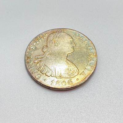LOT 319: 1806 and 1807 Carolous IIII Dei Gratia Hisean Et Ind Rex 8 R F M Spanish Colonial Silver Coins
