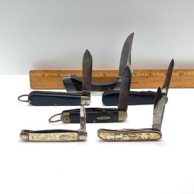 LOT 321: Collection of Vintage Pocket Knives - Ambassador USA, Camillus, Kabar and More