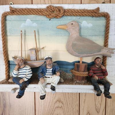 2 Nautical Sailor Fisherman Wall Decor