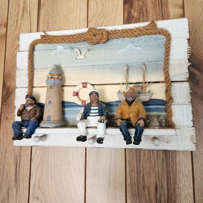 2 Nautical Sailor Fisherman Wall Decor