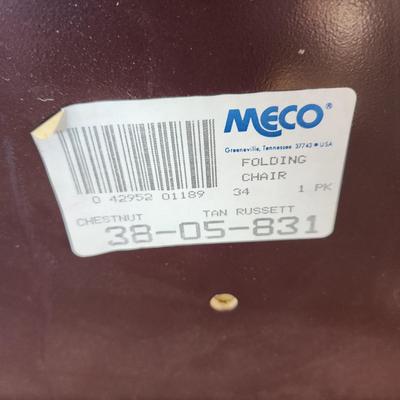 4 Padded Metal Folding Meco Chairs