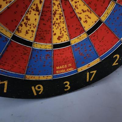 Lot of 2 sided Porker Dart Board and Champion Dart Baseball Board with Darts made in England
