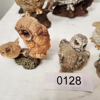 Collection of Owl Figurines Candle Homco