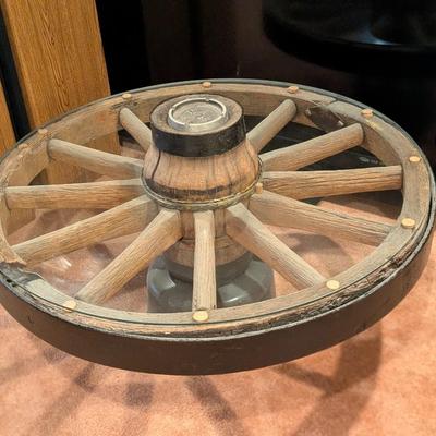 Antique Wagon Wheel Coffee Table