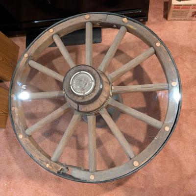 Antique Wagon Wheel Coffee Table