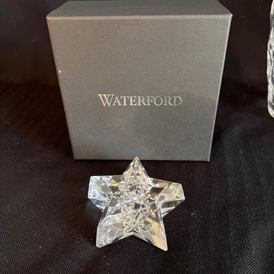 Large Waterford Crystal Vase & Star W/Box (PB-RG)