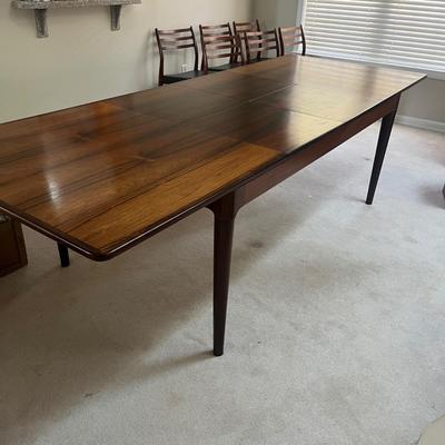 MCM Swedish Rosewood Dining Room Table & Six Chairs (DR-MG)
