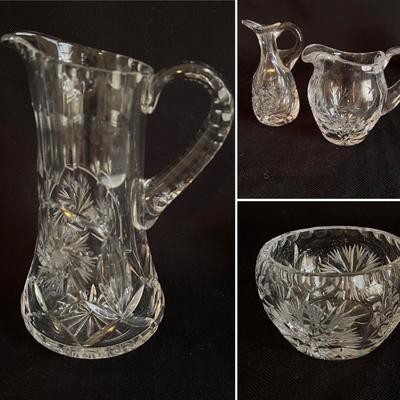 Cut Crystal Glass Pitcher & More (PB-RG)