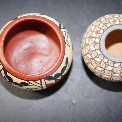 TWO JEMEZ SM. POTS. ONE SIGNED TOYA