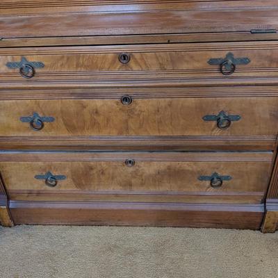 Beautiful Antique Walnut Cabinet/Secretary