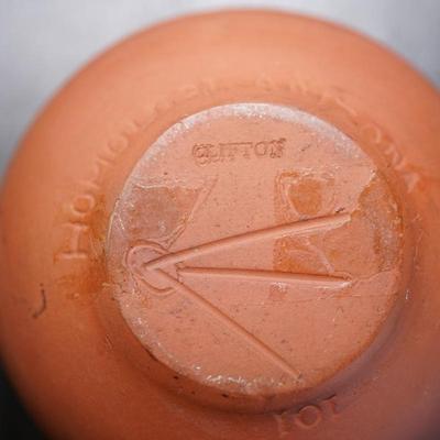 GROUPING FOR FOUR NATIVE AMERICAN POTS/SMALLER SIZE HOPI, NAVAJO SIGNED