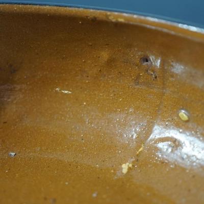 POTTERY BOWL- "TRIBAL CLAY" POLY CHROME INTERIOR POSSIBLE PERUVIAN SEMINARIO
