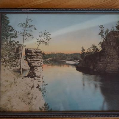 RARE HENRY HAMILTON BENNETT PHOTOGRAPH OF WISCONSIN DELLS STUDIO STAMP 22 1/2" BY 18 1/2"