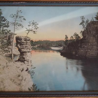 RARE HENRY HAMILTON BENNETT PHOTOGRAPH OF WISCONSIN DELLS STUDIO STAMP 22 1/2" BY 18 1/2"