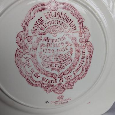 Crown Ducal Washington Bicentennial Memorial Plate