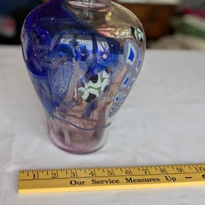 Multi Colored Hand Blown Vase