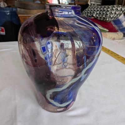 Multi Colored Hand Blown Vase