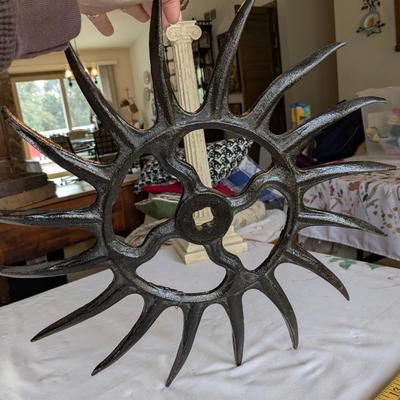 Antique Steampunk Cast Iron Combine Gear Wheel