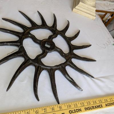 Antique Steampunk Cast Iron Combine Gear Wheel