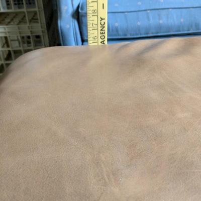 Italian Made Leather Ottoman