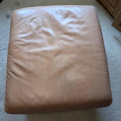 Italian Made Leather Ottoman