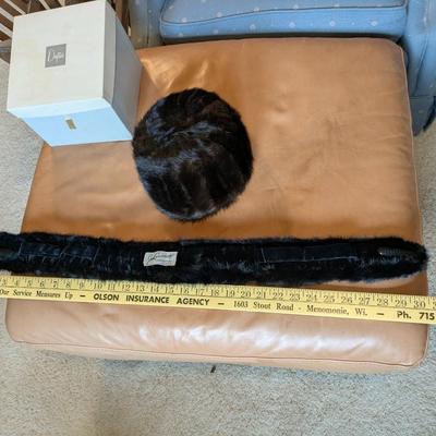 Vintage Mink Hat and Neck Wrap