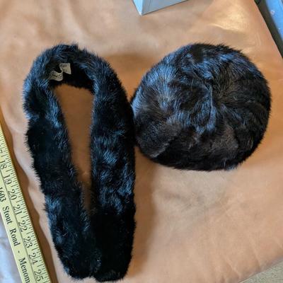 Vintage Mink Hat and Neck Wrap