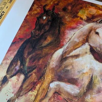 Beautiful Print on Canvas of Horses