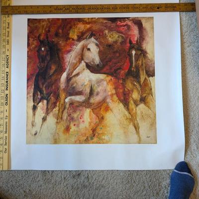 Beautiful Print on Canvas of Horses