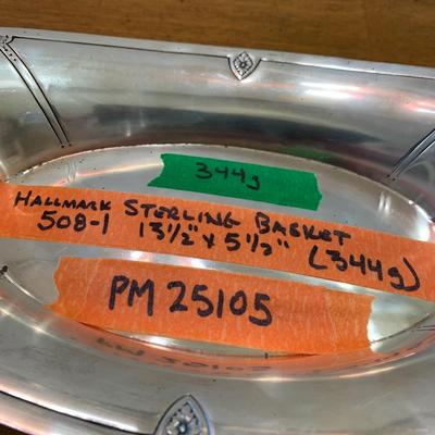13” x 6” Sterling Silver Basket (344 grams)