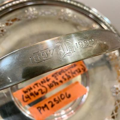 Whiting 10” x 6” Sterling Silver Basket (472 grams)