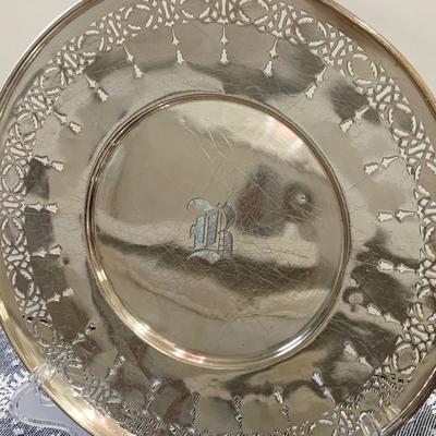 Sterling Silver & Silver Deposit Plates & Serving Bowl (796 grams)