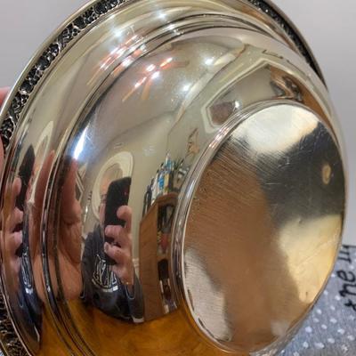 Sterling Silver & Silver Deposit Plates & Serving Bowl (796 grams)