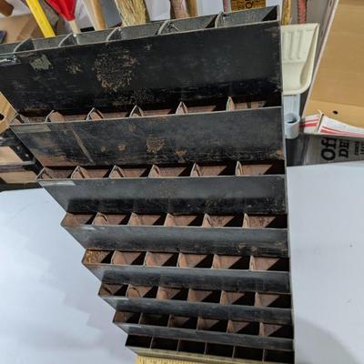 Antique Iron Train Ticket (?) Storage Display