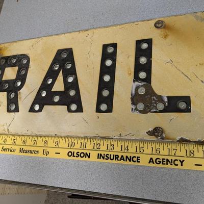Antique Rail Road Crossing Porcelain Sign
