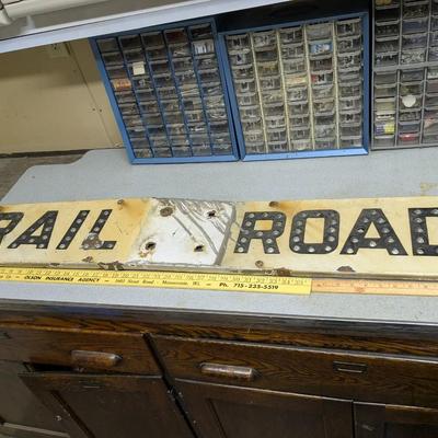 Antique Rail Road Crossing Porcelain Sign