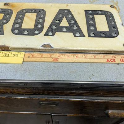 Antique Rail Road Crossing Porcelain Sign