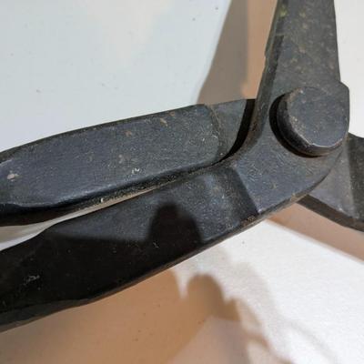Antique Large Heavy Duty Cast Iron Ice Tongs