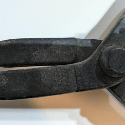 Antique Large Heavy Duty Cast Iron Ice Tongs