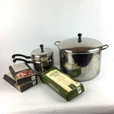 K842 Large 16qt Paul Revereware Stock Pot with Brining Bags