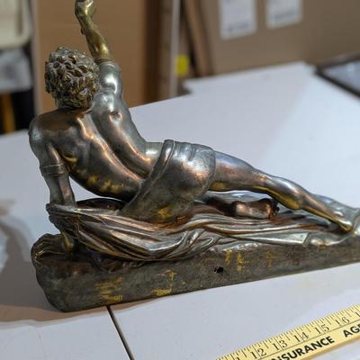 RARE Antique Bradley Hubbard Bronze Soldat Spartiat Figural Spartan Soldier