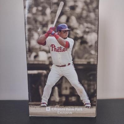 LOT 21K: 2010 & 2013 Collector’s Edition MLB Philadelphia Phillies Carlos Ruiz Bobble Figurines in Boxes