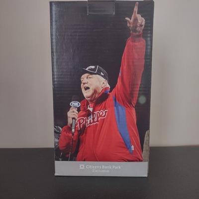LOT 22K: MLB Philadelphia Phillies Figurines in Box: 2008 LE Shane Victorino “Flyin’ Hawaiian,” 2008 World Champions Charlie Manuel, 2007...