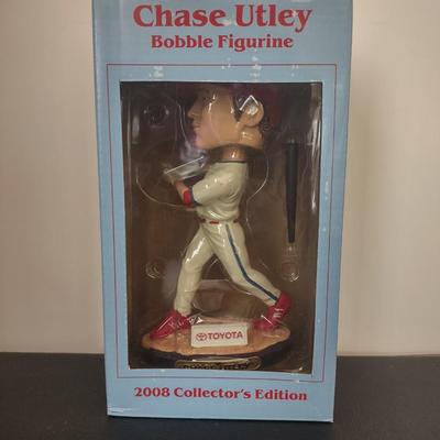 LOT 25K: MLB Philadelphia Phillies Chase Utley Bobble Figurines in Boxes