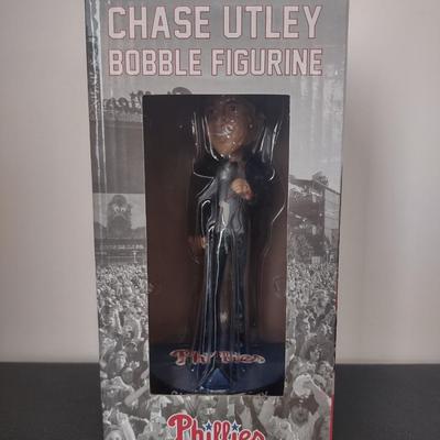 LOT 25K: MLB Philadelphia Phillies Chase Utley Bobble Figurines in Boxes