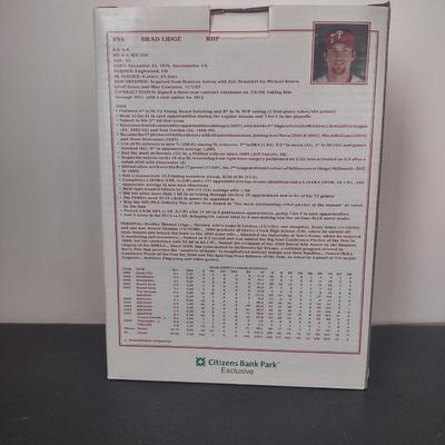 LOT 26K: MLB Philadelphia Phillies Bobble Figurines in Boxes: Jamie Moyer, Hunter Pence, Brad Lidge & Larry Bowa