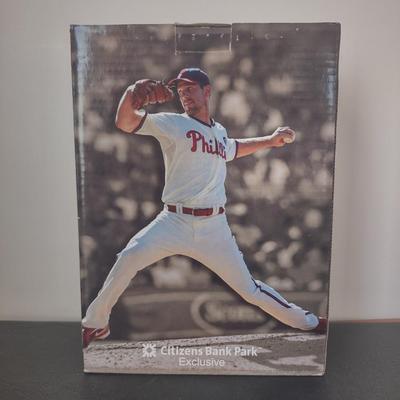 LOT 27K: MLB Philadelphia Phillies Player Collector’s Edition Bobble Figurines in Boxes: Maikel Franco & Cliff Lee