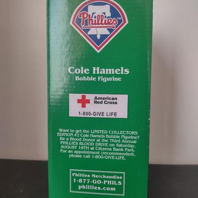 LOT 28K: MLB Philadelphia Phillies Cole Hamels Collector’s Edition Bobble Figurines in Boxes